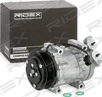 RIDEX 447K0102 - Compressor, air conditioning autospares.lv