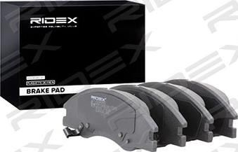 RIDEX 402B0480 - Brake Pad Set, disc brake autospares.lv