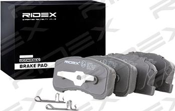 RIDEX 402B0483 - Brake Pad Set, disc brake autospares.lv