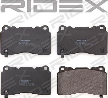 RIDEX 402B0476 - Brake Pad Set, disc brake autospares.lv