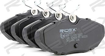 RIDEX 402B0651 - Brake Pad Set, disc brake autospares.lv