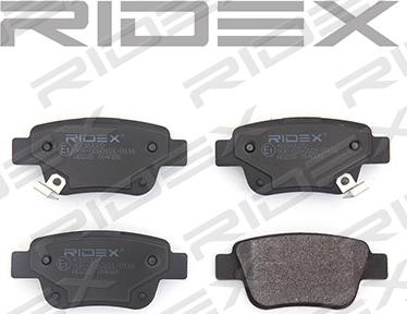 RIDEX 402B0020 - Brake Pad Set, disc brake autospares.lv