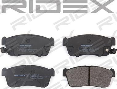 RIDEX 402B0146 - Brake Pad Set, disc brake autospares.lv
