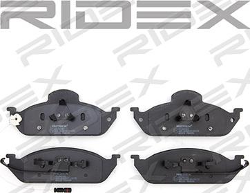 RIDEX 402B0162 - Brake Pad Set, disc brake autospares.lv