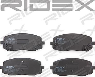 RIDEX 402B0108 - Brake Pad Set, disc brake autospares.lv