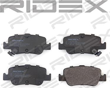 RIDEX 402B0184 - Brake Pad Set, disc brake autospares.lv