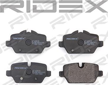 RIDEX 402B0139 - Brake Pad Set, disc brake autospares.lv