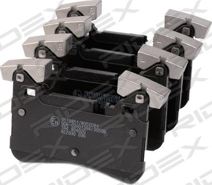 RIDEX 402B0855 - Brake Pad Set, disc brake autospares.lv