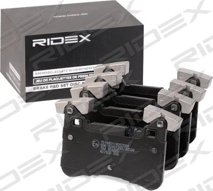 RIDEX 402B0855 - Brake Pad Set, disc brake autospares.lv