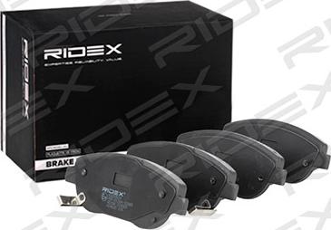 RIDEX 402B0824 - Brake Pad Set, disc brake autospares.lv