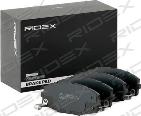 RIDEX 402B0873 - Brake Pad Set, disc brake autospares.lv