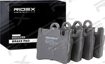 RIDEX 402B0398 - Brake Pad Set, disc brake autospares.lv