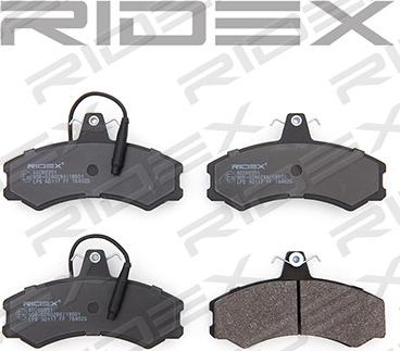 RIDEX 402B0351 - Brake Pad Set, disc brake autospares.lv