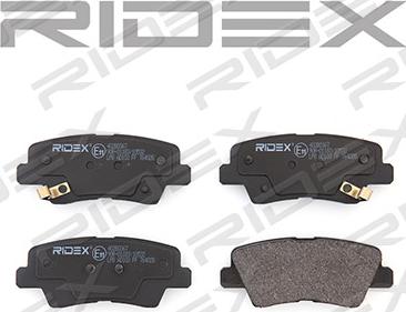 RIDEX 402B0367 - Brake Pad Set, disc brake autospares.lv