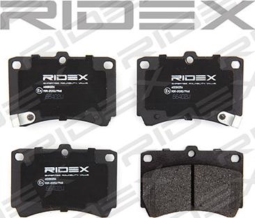 RIDEX 402B0256 - Brake Pad Set, disc brake autospares.lv