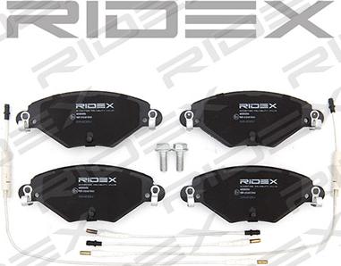 RIDEX 402B0206 - Brake Pad Set, disc brake autospares.lv