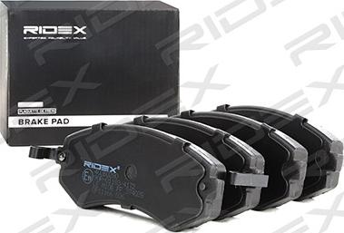 RIDEX 402B0280 - Brake Pad Set, disc brake autospares.lv