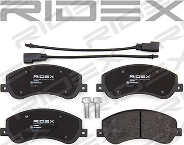 RIDEX 402B0283 - Brake Pad Set, disc brake autospares.lv