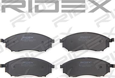 RIDEX 402B0228 - Brake Pad Set, disc brake autospares.lv