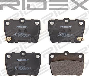 RIDEX 402B0223 - Brake Pad Set, disc brake autospares.lv