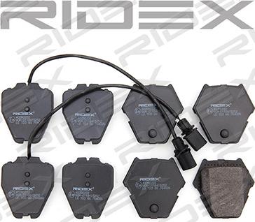 RIDEX 402B0222 - Brake Pad Set, disc brake autospares.lv