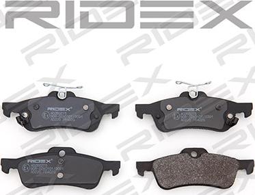 RIDEX 402B0275 - Brake Pad Set, disc brake autospares.lv