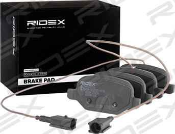 RIDEX 402B0716 - Brake Pad Set, disc brake autospares.lv