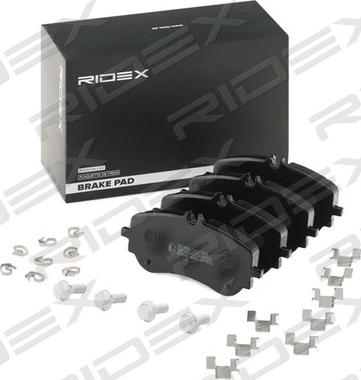 RIDEX 402B1408 - Brake Pad Set, disc brake autospares.lv