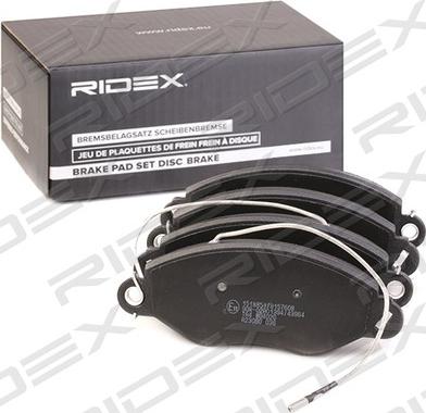 RIDEX 402B1040 - Brake Pad Set, disc brake autospares.lv