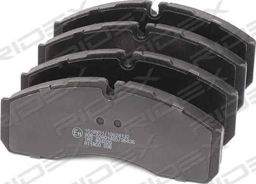 RIDEX 402B1015 - Brake Pad Set, disc brake autospares.lv