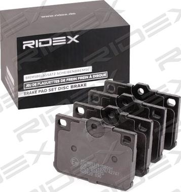 RIDEX 402B1016 - Brake Pad Set, disc brake autospares.lv