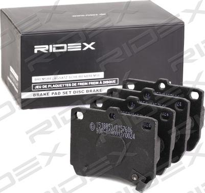RIDEX 402B1012 - Brake Pad Set, disc brake autospares.lv