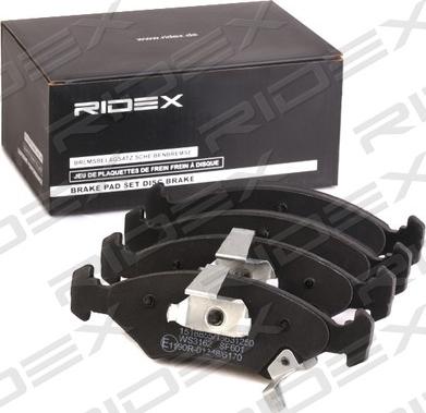 RIDEX 402B1026 - Brake Pad Set, disc brake autospares.lv