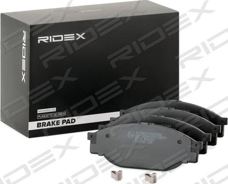 RIDEX 402B1023 - Brake Pad Set, disc brake autospares.lv