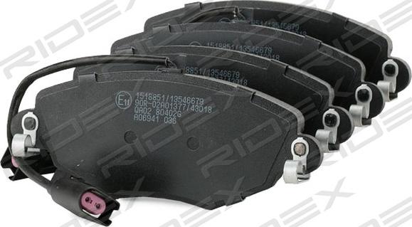 RIDEX 402B1164 - Brake Pad Set, disc brake autospares.lv