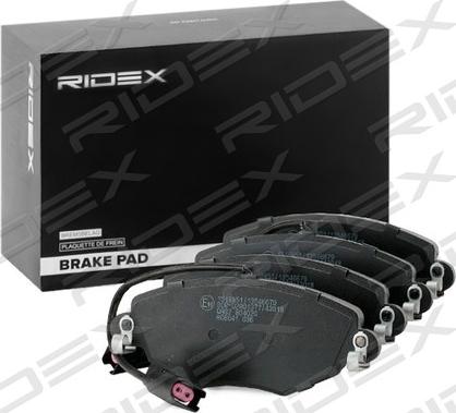 RIDEX 402B1164 - Brake Pad Set, disc brake autospares.lv