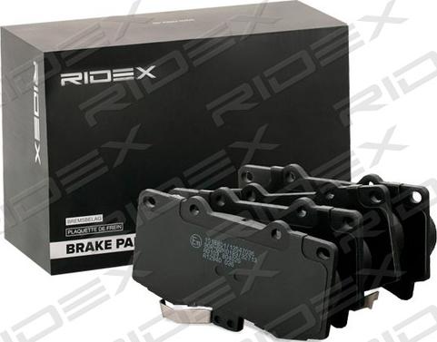 RIDEX 402B1166 - Brake Pad Set, disc brake autospares.lv