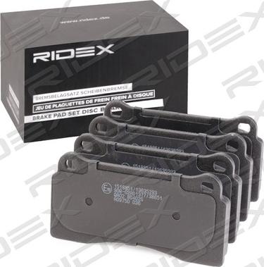 RIDEX 402B1108 - Brake Pad Set, disc brake autospares.lv