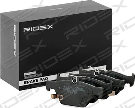 RIDEX 402B1188 - Brake Pad Set, disc brake autospares.lv