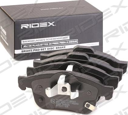 RIDEX 402B1122 - Brake Pad Set, disc brake autospares.lv