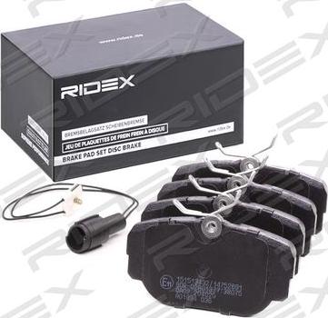 RIDEX 402B1360 - Brake Pad Set, disc brake autospares.lv