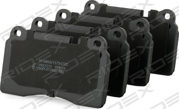 RIDEX 402B1384 - Brake Pad Set, disc brake autospares.lv