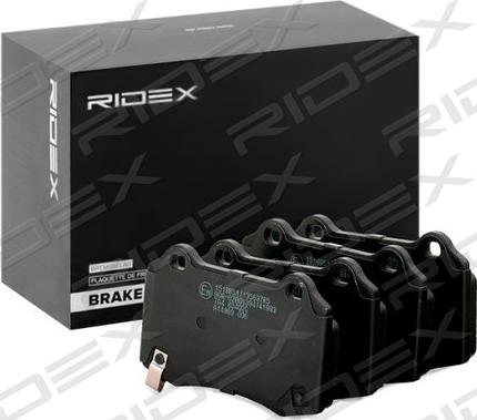 RIDEX 402B1291 - Brake Pad Set, disc brake autospares.lv