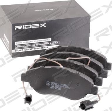 RIDEX 402B1249 - Brake Pad Set, disc brake autospares.lv