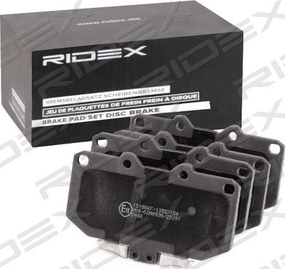 RIDEX 402B1281 - Brake Pad Set, disc brake autospares.lv
