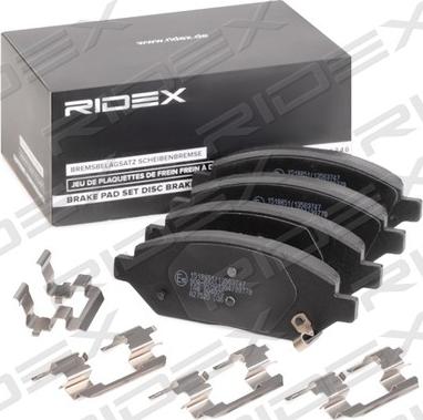 RIDEX 402B1288 - Brake Pad Set, disc brake autospares.lv