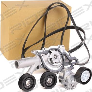 RIDEX 4172P0011 - Water Pump + V-Ribbed Belt Set autospares.lv