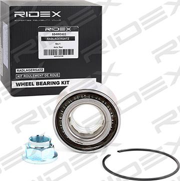 RIDEX 654W0558 - Wheel hub, bearing Kit autospares.lv