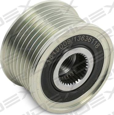 RIDEX 1390F0066 - Pulley, alternator, freewheel clutch autospares.lv