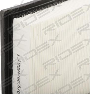 RIDEX 8A0502 - Air Filter, engine autospares.lv